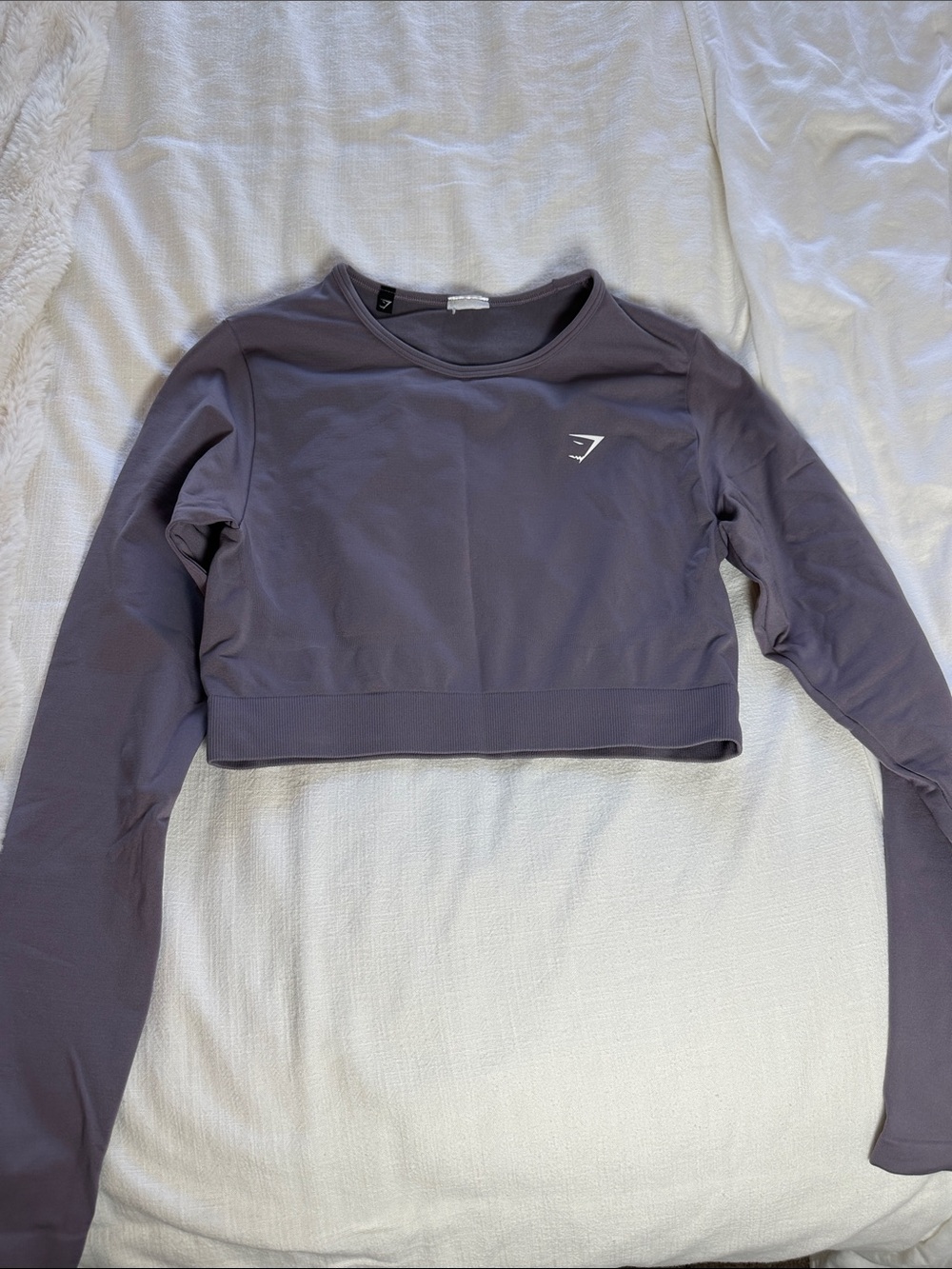 Gymshark Mauve Purple Long-Sleeve Cropped Training Top